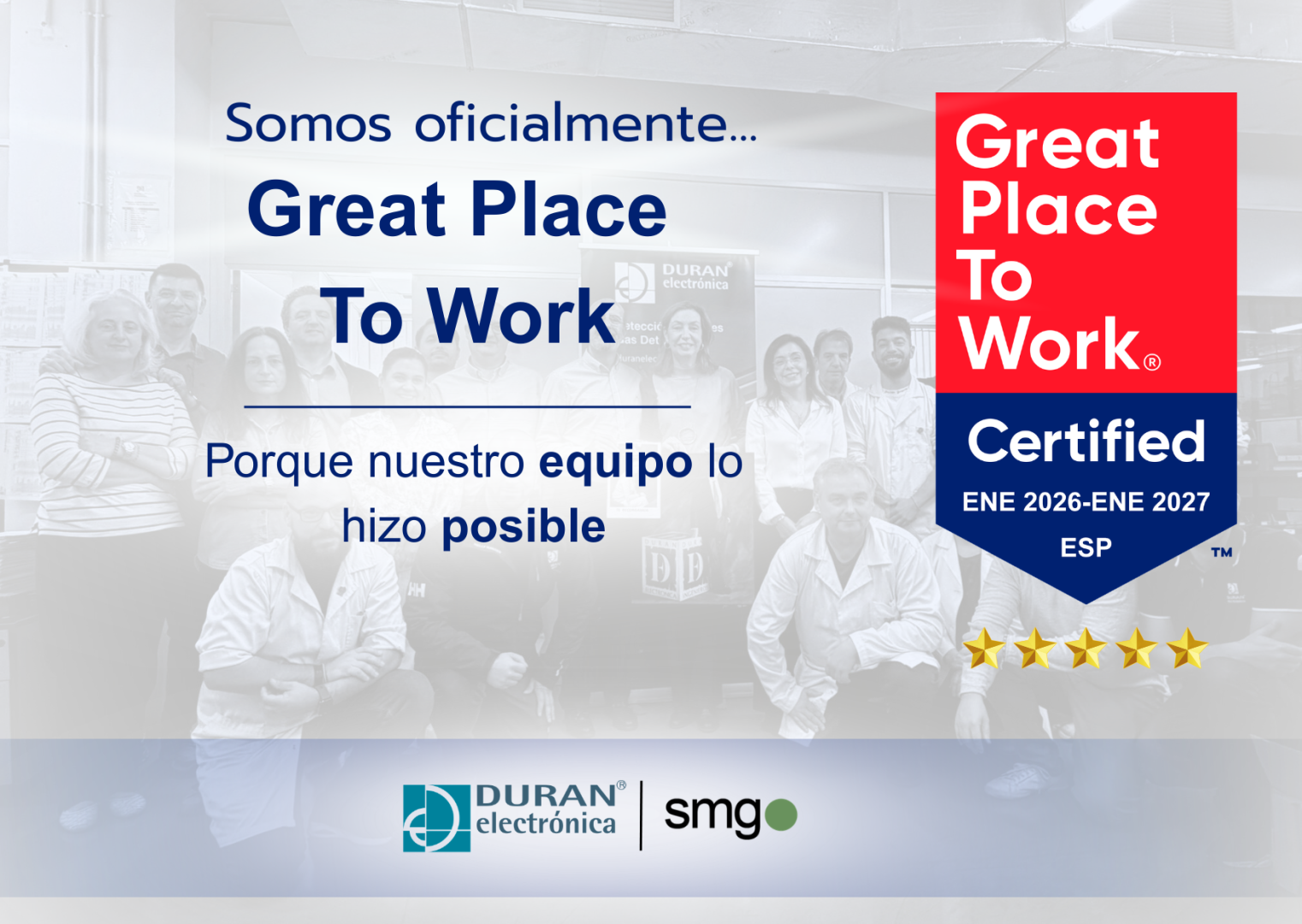 Great Place to Work® Certified 2026–2027